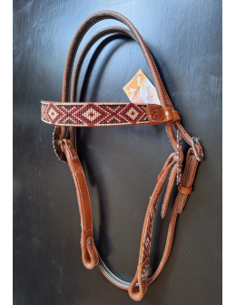 Browband Headstall Aztec Beads