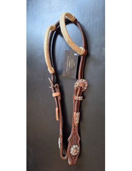 Show Headstall Rawhide Copper